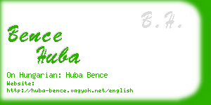 bence huba business card